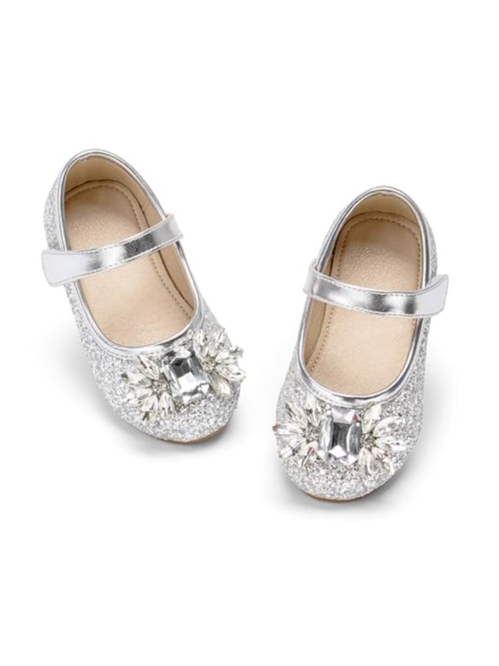 Toddler Girls Mary Jane Ballet Flats Hook & Loop Dress Shoes
